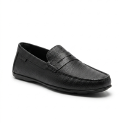 Crossstep Men’s Genuine Leather Penny Loafer – Black