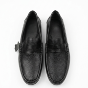 Crossstep Men’s Genuine Leather Penny Loafer – Black