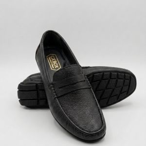 Crossstep Men's Genuine Leather Penny Loafer – Black