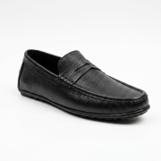 Crossstep Men’s Leather Penny Loafer – Driving Moccasin Black